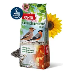 PANTO Sonnenblumenkerne schwarz – juodos saulėgrąžų sėklos laukiniams sodo paukščiams, 13 x 1kg — 2 nuotrauka