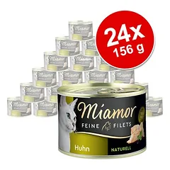 Miamor Feine Filets Naturelle drėgnas maistas katėms, ekonominė pakuotė 24 x 156 g