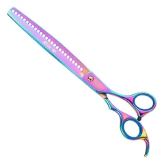 Geib Rainbow Kiss Chunker - aukštos kokybės retinimo žirklės su vaivorykštės apdaila, 26 dantys, Gold / 8,5" — 2 nuotrauka