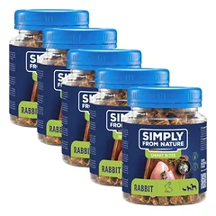 SIMPLY FROM NATURE Smart Bites triušių dresuotojai šunims 5x130 g
