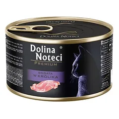 DOLINA NOTECI Premium Turtingas triušienos šlapias kačių maistas 185 g