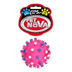 PET NOVA žaislas cypiantis spygliuotas kamuolys 7cm 2vnt