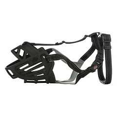 TRIXIE  Flex antsnukis, guma, M, juodas parduotuvėje ramiosblusos.lt