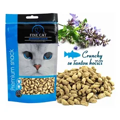 FINE CAT skanėstai katėms su žuvimi ir katžole 80g
