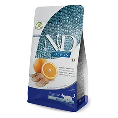 Farmina N&D Cat Grain Free silkių ir apelsinų sausas maistas suaugusioms katėms, 300 g