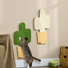 Rinkinys iš 2 sieninių kačių drąskyklių PawHut 30x60cm., įvairių spalvų — 2 nuotrauka