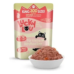 Lucky Lou Lifestage Kitten drėgnas maistas kačiukams, ekonominė pakuotė 24 x 300 g, 200 - 399 g — 3 nuotrauka