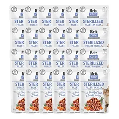 BRIT Care Sterilized Fillets in Jelly Duck&Turkey 24 x 85 g su antiena ir kalakutiena sterilizuotoms katėms