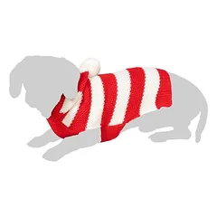 TIAKI Roter Streifen-Pullover für Hunde