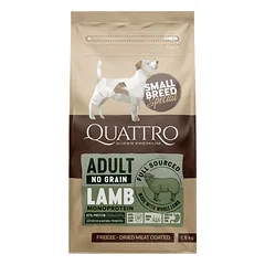 Quattro SB su ėriena sausas suaugusių mažų veislių šunų pašaras, 1,5kg
