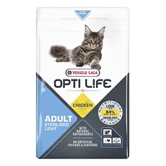 VERSELE-LAGA Opti Life Cat Sterlised/Light Chicken 1 kg sterilizuotoms katėms