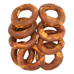 Bubu Pets rawhide ring with duck 500g – buivolo oda apvynioti antienos mėsos žiedai, 10cm — 3 nuotrauka