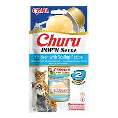 Churu Popn Serve skanėstas katėms su vištiena ir šukutėmis,35g