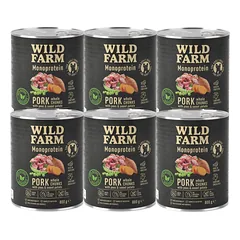 WILD FARM Monoprotein Pork 6x800g hipoalerginis maistas šunims