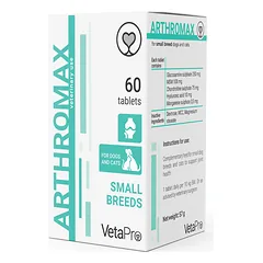 Arthomax Small Breeds Papildai mažųjų veislių šunų judėjimui ir mobilumui užtikrinti N60