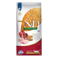 FARMINA N&D Ancestral Adult Cat Neutered 10 kg vištiena, spelta kviečiai, avižos ir granatų vaisiai