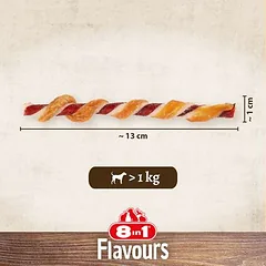 8in1 Triple Flavour Twisted kramtomosios lazdelės, skanėstai šunims — 4 nuotrauka