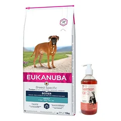 EUKANUBA Adult Boxer 12kg + LAB V Lašišų aliejus šunims ir katėms 500ml