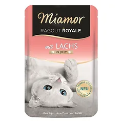 MIAMOR Ragout Royale in Jelly Salmon lašišos želė paketėlis katėms 100 g nuotrauka