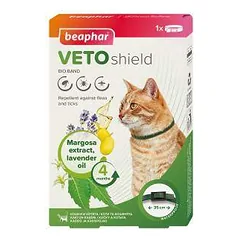 Antkaklis nuo blusų ir erkių katėms – Beaphar Bio Band Cat, 35 cm