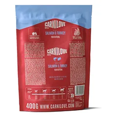 CARNILOVE ACTIVE Cat Salmon & Turkey Kitten sausas pašaras kačiukams 400 g