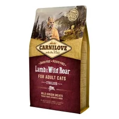 Carnilove Lamb & Wild Boar Adult Cat Sterilized sausas maistas katėms