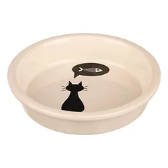 TRIXIE Keramikinis katės dubuo su katės motyvu 0,25l / 13cm