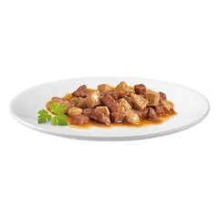 Gourmet Gold švelnūs kąsneliai, drėgnas maistas katėms 12 x 85 g, Lachs & Huhn — 3 nuotrauka