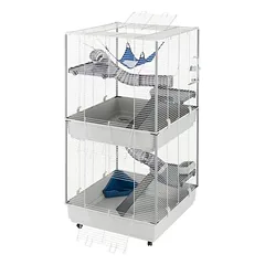 Ferplast narvas smulkiems gyvūnams Furet Tower, pilka: L 80 x B 75 x H 161 cm — 3 nuotrauka