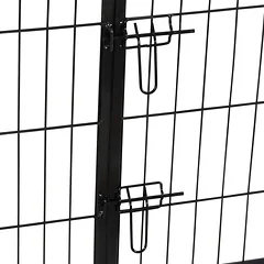Šunų aptvaras aštuonkampis, juodas — 5 nuotrauka