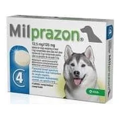 MILPRAZON ŠUNIMS 12,5mg/125 mg, 4 tabl. šunims