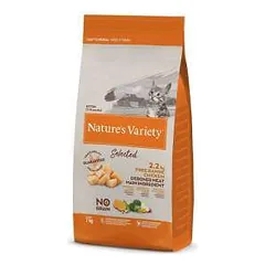 Nature's Variety Selected Chicken begrūdis, sausas maistas kačiukams, 7 Kg