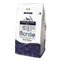 Monge Medium Senior su vištiena, sausas maistas šunims 3 kg