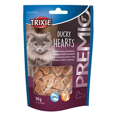 Trixie Premio Hearts skanėstai katėms su antienos krūtinėle ir plekšne, 50 g