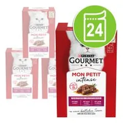 Gourmet Mon Petit mišrus rinkinys, drėgnas maistas katėms 24 x 50 g
