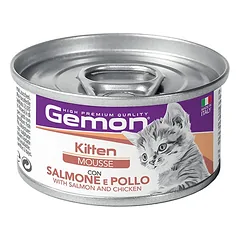 Gemon Kitten Salmon & Chicken Mousse putėsiai kačiukams 85 g