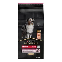 Purina Pro Plan Medium Adult Sensitive Skin Optiderma, lašiša ir ryžiai 14kg