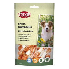 Trixie hantelio formos kauliukai su vištiena ir ryžiais, skanėstas šunims, 100 g