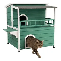 zooplus Exclusive namelis katėms su stogu nuo saulės, L 91,5 x B 71 x H 82 cm — 5 nuotrauka
