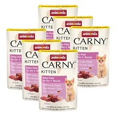 ANIMONDA Carny Kitten Pouch Baby pate 6x85g drėgnas maistas kačiukams