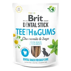 Brit Dental Stick skanėstas dantims ir dantenoms su ramunėlėmis ir šalavijais, 251g x 3 vnt