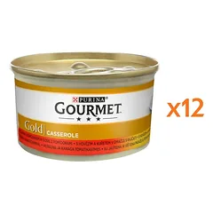 GOURMET „Gold Casserole“ su jautiena ir vištiena padaže, 12 vnt. po 85 g