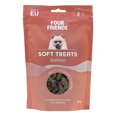 FourFriends minkšti skanėstai su lašiša, 200 g