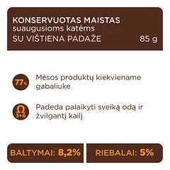 CLUB 4 PAWS Premium konservuotas pašaras su vištiena padaže suaugusioms katėms, 85g — 2 nuotrauka