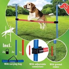 Šuns žaislas Kliūčių stulpai PET TOYS 871125247433 (85x3 cm) — 2 nuotrauka