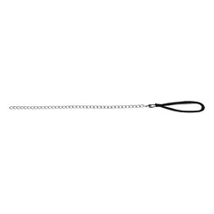 Trixie Chain Leash With Nylon Hand Loop, grandininė pavadėlė šunims su nailonine rankena, juoda, 1.00 m/3.0 mm