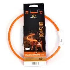 SEEcurity oranžinis šviečiantis antkaklis 65cm