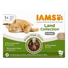 9 + 3 gratis! 12 x 85 g IAMS Advanced Nutrition Grain Free