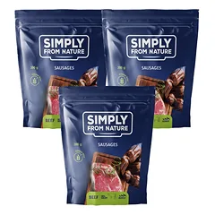 SIMPLY FROM NATURE Natūralios jautienos dešrelės 3 x 300 g — 1 nuotrauka