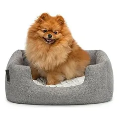 lionto Hundebett mit weichem Kissen und niedrigem Einstieg